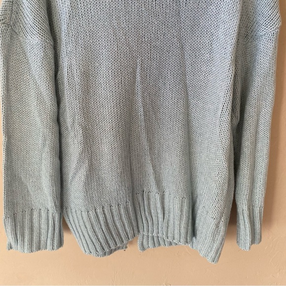 Misslook Chunky Oversized Light Blue Cardigan Sweater Button Closure Large - Picture 5 of 9